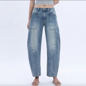 Pilcro Barrel Crop Jeans Sz 28